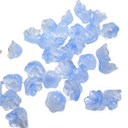 Wind Chime Flower Glass Beads 12mm Transparent Pink 50pcs 5