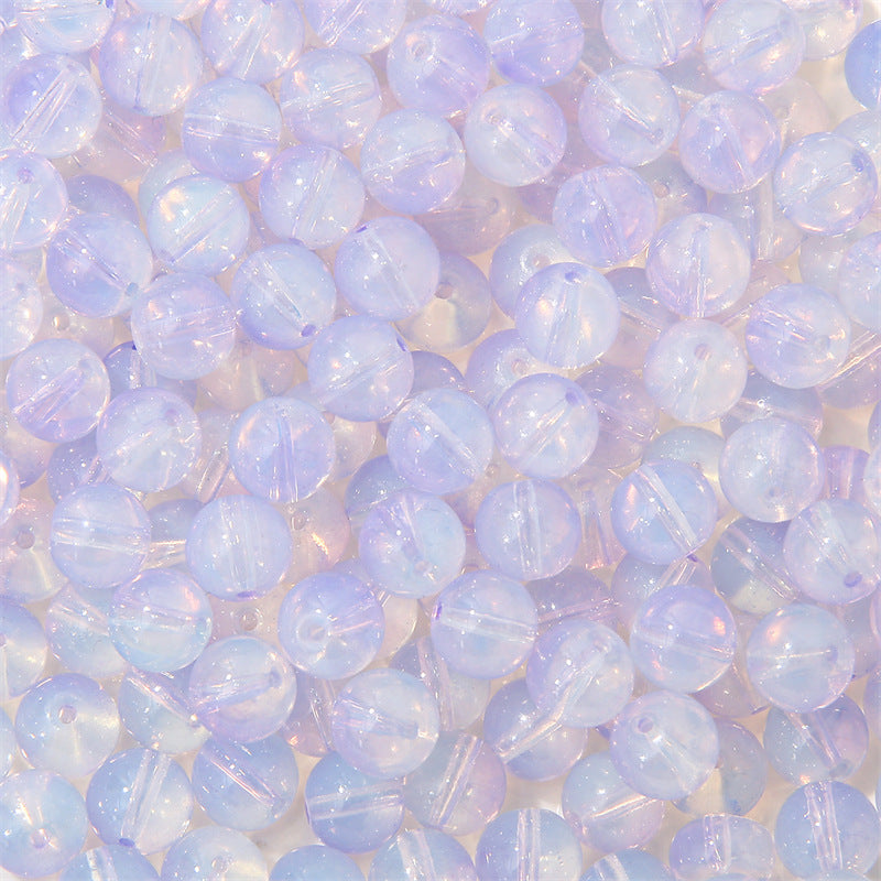 Czech Glass Beads Ball 10mm Pastel Opalescent Mixed Colors 60pcs 10
