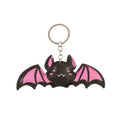 Pink Bat Metal Halloween Keychain Cute Wings Grin Design 5