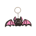 Pink Bat Metal Halloween Keychain Cute Wings Grin Design 5
