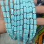 Lampwork Square Glass Beads 6x12mm Nepal Marble Texture 32pcs 6