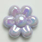 UV Plating Flower Acrylic Beads 32mm Glossy Pastel Large 20pcs 10
