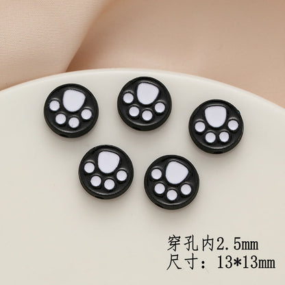 Cartoon Character Metal Beads Painted Enamel Alloy 10pcs 8