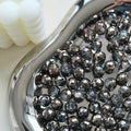 Vintage Faceted Round Glass Beads 8mm Iridescent 50pcs 6