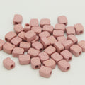 Matte Pig Head Acrylic Beads 12mm Large Hole Blush Pink 100pcs 2