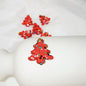 Polymer Clay Christmas Tree Rhinestone Beads 27mm Pre-Lit 2pcs 3