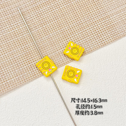 Baking Painted Magic Book Cloud Metal Beads 16mm Cute Pastel 10pcs 9