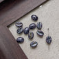Vintage Czech Coffee Bean Lampwork Glass Beads 8x11mm 10pcs 25