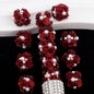 Flower Cluster Clay Beads 13mm Vintage Rose Polymer 10pcs 7