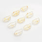 Czech Glass Beads Feather Leaf 17x28mm Gradual Color Change 20pcs 19