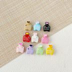 Double Sided Heart and Perfume Bottle Metal Beads 13/16mm Painted Alloy 10pcs 24