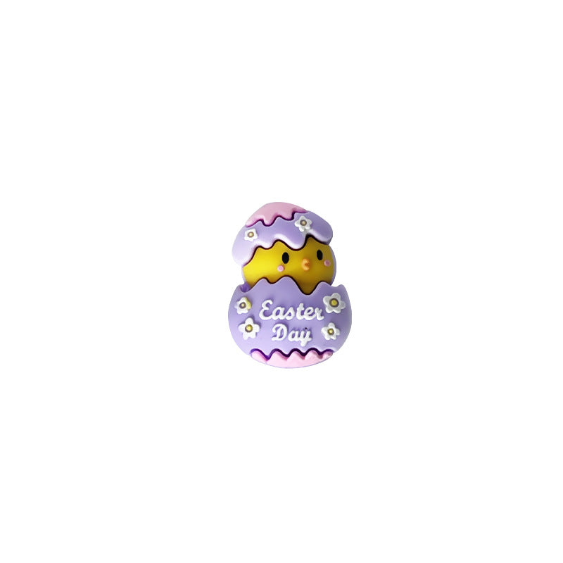 Silicone 3D Focal Beads Easter Chicken Hatching Egg Cracked Shell Top 20pcs 6