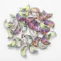 Moon Plated Transparent Crescent Glass Beads 9mm 14mm 30pcs 10