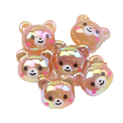 Hand Painted Bear Rabbit Star Acrylic Beads 17-20mm Single Piece 5