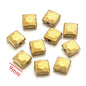 Stainless Steel Faceted Square and Round Metal Beads 9/11mm Color Retaining 10pcs 7