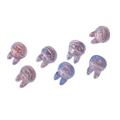 Big-Head Labub Glass Beads 17mm Translucent Rabbit Shape 25pcs 5