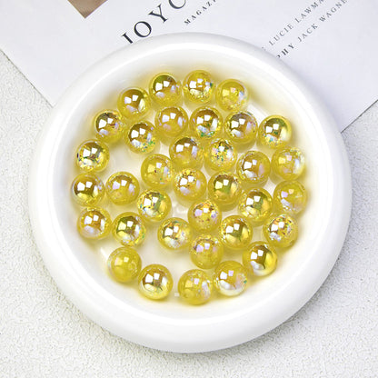 Iridescent Foil Filled Resin Beads 8-16mm Glossy Multicolor 40pcs 11