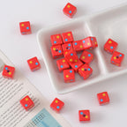 Star Acrylic Square Beads 10mm Colorful Tiny 10pcs 2