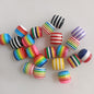 Striped Resin Beads 12mm Large Hole Multicolor Chunky 100pcs