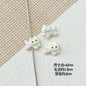 Baking Painted Bow Puppy and Dotted Kitten Metal Beads 15mm 20pcs 16