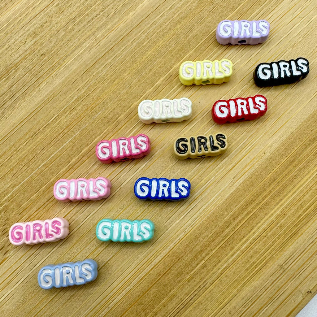 Girl Character Plate Metal Beads 12mm Baking Painted 20pcs 4