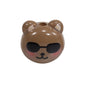 Cartoon Character Bear Head Acrylic Beads 17mm Colorful 10pcs 35