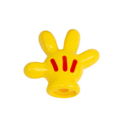 Colorful Mickey Gloves Acrylic Beads 18mm 20pcs 13