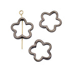 Hollow Flower Metal Beads 16mm Vintage Inspired Openwork 60pcs 5