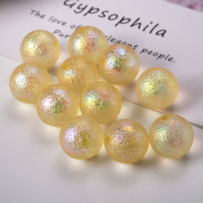 Plating Round Acrylic Beads 16mm Jelly Aurora Ice 50pcs 11