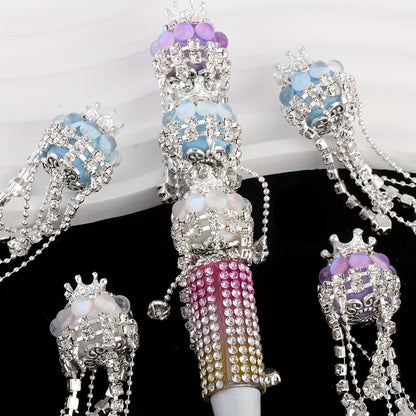 Tassel Crown Rhinestone Beads 19mm Decorative Ball 2pc 2