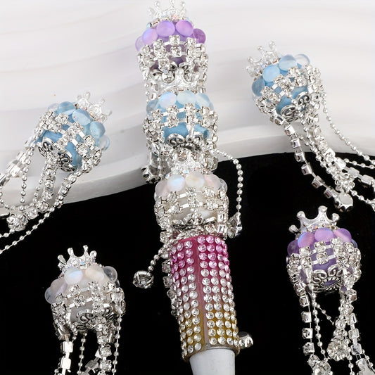 Tassel Crown Rhinestone Beads 19mm Decorative Ball 2pc 2