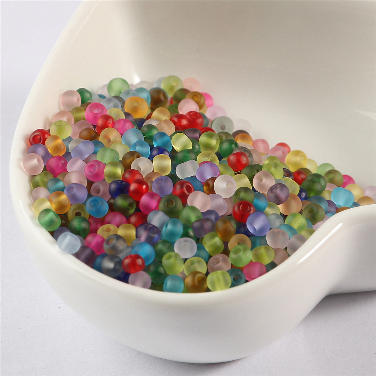 Frosted Seed Glass Beads 2mm Muted Rainbow Colors 800pcs