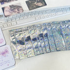 Holographic Star Pattern Aluminum Film Zip Lock Plastic Bags 50pcs 10x15cm 2