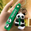 PVC Bamboo Panda Keychain Soft Rubber Cute Animal Charm 6