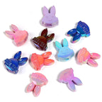 UV Plating Rabbit Acrylic Beads 24x18mm Punk Glossy Mixed 50pcs 6