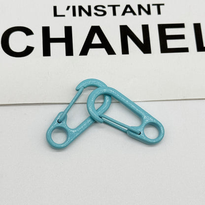 Colorful Clip Shaped Zinc Alloy Keychain Hooks 31mm 20pcs 15