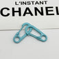 Colorful Clip Shaped Zinc Alloy Keychain Hooks 31mm 20pcs 15