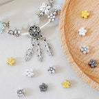 Alloy Tassel Flower Spacer Beads 6mm Tibetan Style 100pcs