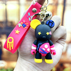 PVC Graffiti Bear Keychain Trendy Street Art Design 6