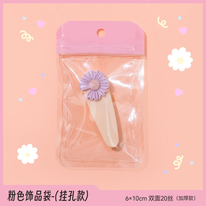 Zip Lock Bags Transparent PE Plastic Morandi Color Top Seal 10pcs 7