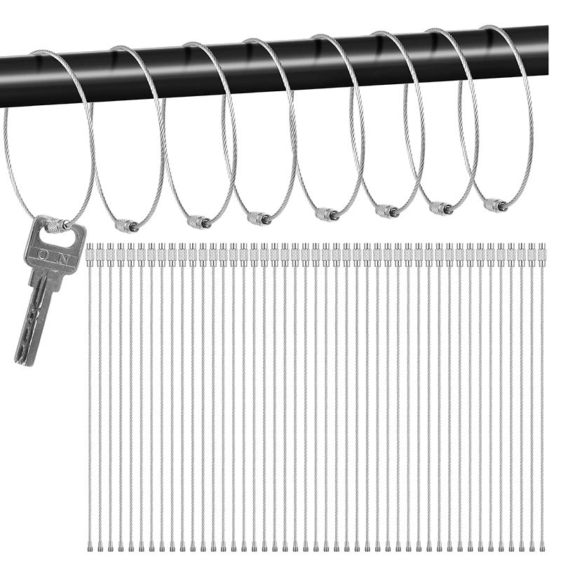 Beadable Cup Charm Wire Stainless Steel Twisted Cable with Screw Clasp 20pcs 5