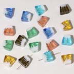 Lampwork Square Glass Beads 18mm Glow In The Dark Japan Fuji Mountain 25pcs 3