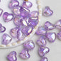 Clear Irregular Heart Acrylic Beads 14mm Glitter 10pcs 11