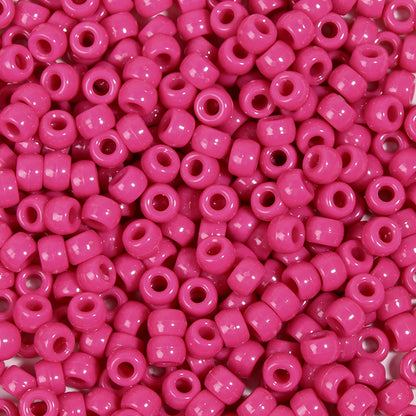 Multicolor Pony Beads Acrylic 9mm Smooth Finish 100pcs 24