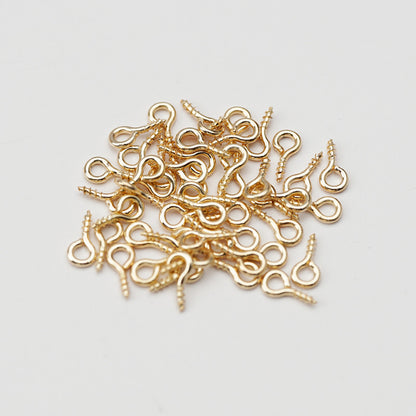 Iron Eye Pin Hooks Keychain Hardware 8 10 13 15 21mm 100pcs 3