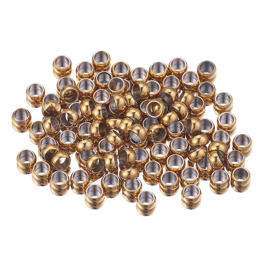 Stainless Steel Flat Crimp Metal Beads 1.5-4mm Mixed Sizes 100pcs 5