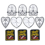 Silicone Focal Beads Gothic Wind Heart With Hurt Comfort Charm 20pcs