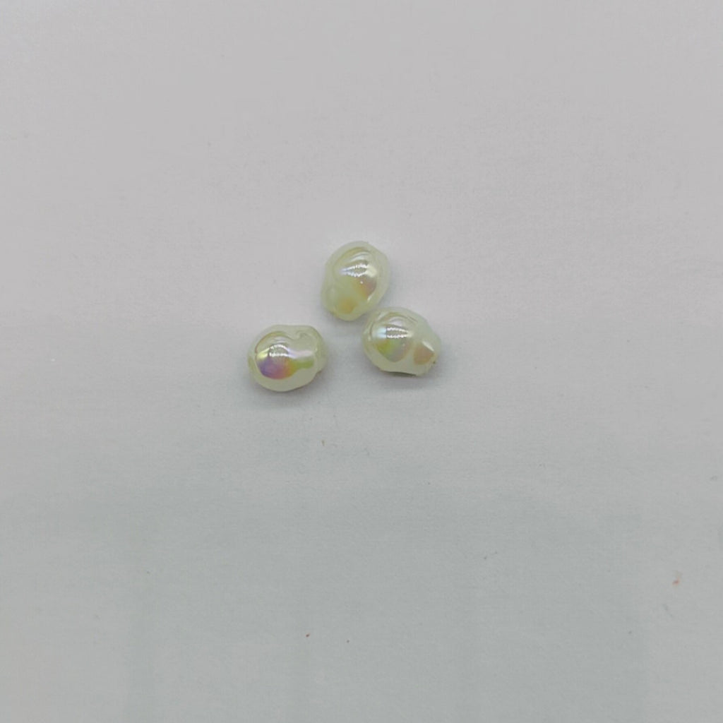Plating Colorful Imitation Pearl Acrylic Beads 8mm 100pcs 4