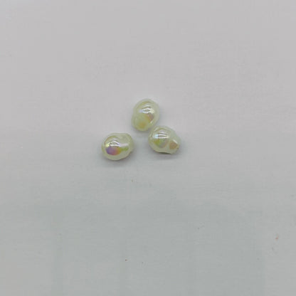 Plating Colorful Imitation Pearl Acrylic Beads 8mm 100pcs 4