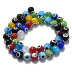 Millefiori Evil Eye Round Lampwork Glass Beads 6mm 124pcs 6